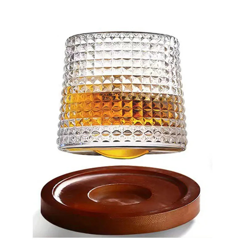 Copo de Whisky Cristal com Base Rotativo