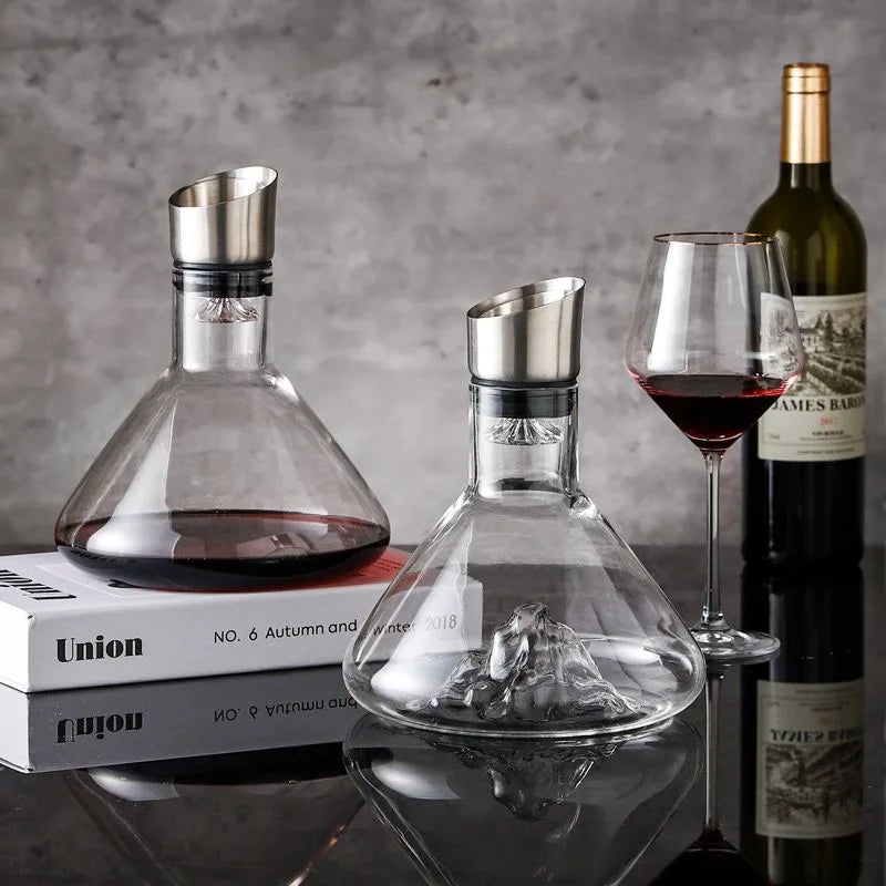 Decanter de Vinho Vidro Iceberg Aerador