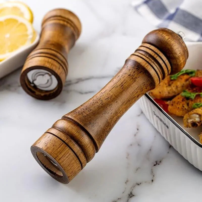 Moedor de Pimenta e Temperos Manual de Madeira