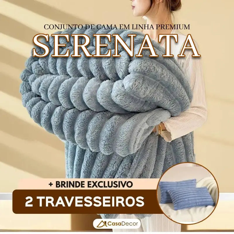 Conjunto de Cama em Linha Premium Serenata | +2BRINDES: 2 Travesseiros