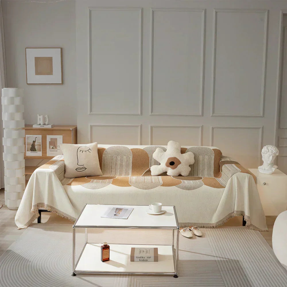 (PAGUE 1, LEVE 2) Capa de Sofá em Chenille com Dupla Face Diana + BRINDE: Tapete de Sala