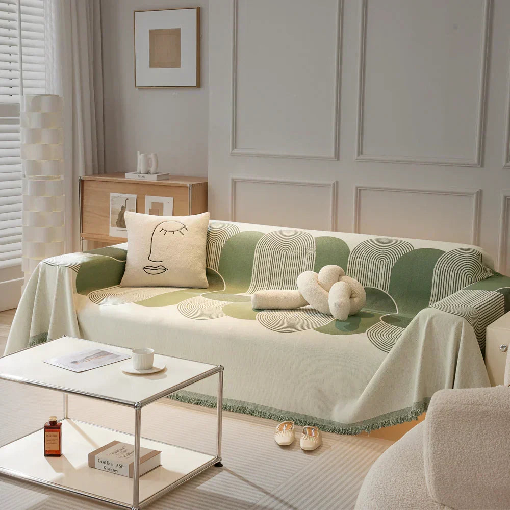 (PAGUE 1, LEVE 2) Capa de Sofá em Chenille com Dupla Face Diana + BRINDE: Tapete de Sala