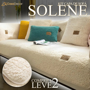 [Pague 1, Leve 2] Capa de Sofá Solene (Elegância e Aconchego em Um Só Toque!) + BRINDE: 2 Almofadas