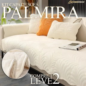 [Pague 1, Leve 2] Capa de Sofá Palmira (A Delicadeza Inspirada nas Folhas!) + BRINDE: 2 Fronhas