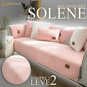[Pague 1, Leve 2] Capa de Sofá Solene (Elegância e Aconchego em Um Só Toque!) + BRINDE: 2 Almofadas
