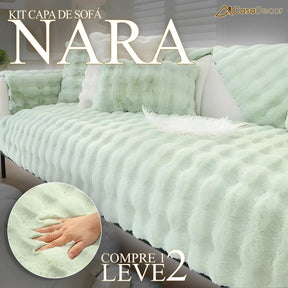 [Pague 1, Leve 2] Capa de Sofá Nara (Toque Suave e Sofisticado para Seu Lar!) + BRINDE: 2 Almofadas