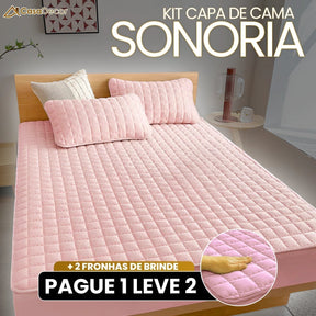 [Pague 1, Leve 2] Capa de Cama Sonoria (Conforto e Aconchego Que Você Merece!) + BRINDE: 2 Fronhas