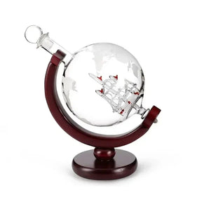 Decanter Whisky Globo Conjunto Recipiente de Vidro