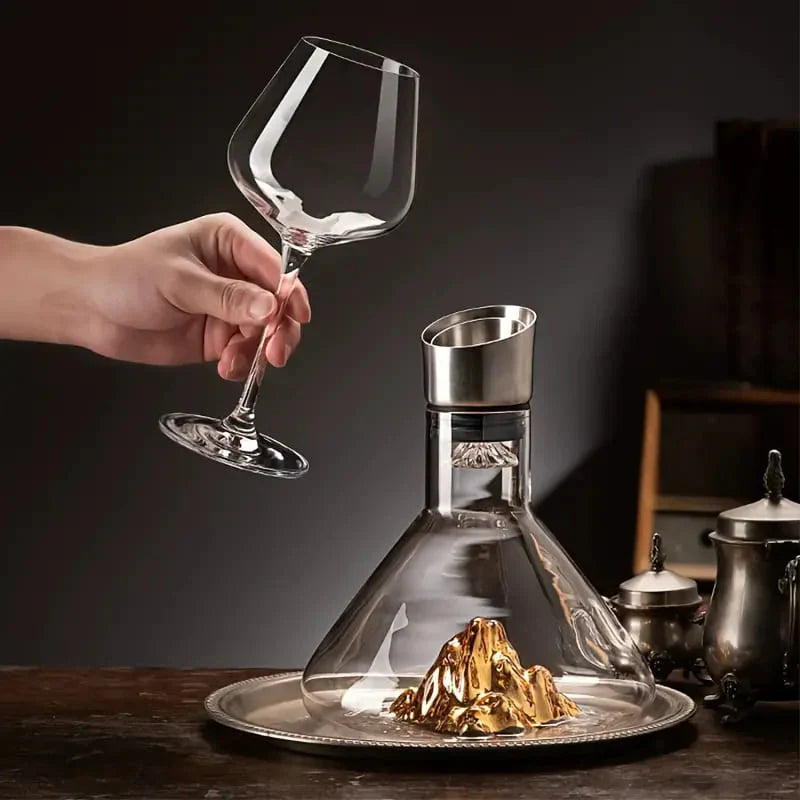 Decanter de Vinho Vidro Iceberg Aerador