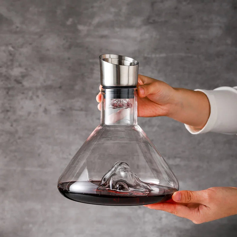 Decanter de Vinho Vidro Iceberg Aerador