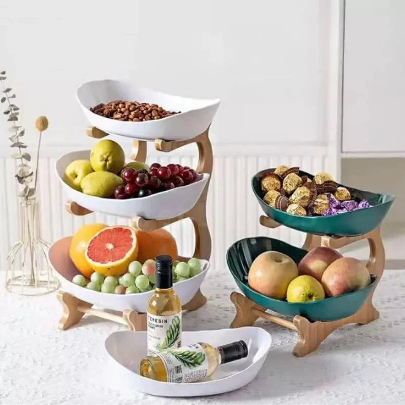 Fruteira de Mesa Cesta de Fruta Bambu