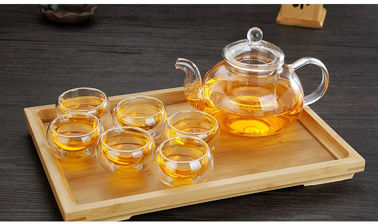 Conjunto de Xícaras de Chá de Vidro