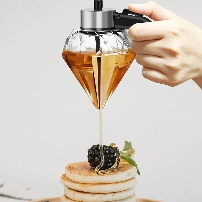 Meleira de Vidro Porta Mel Dispenser com Base