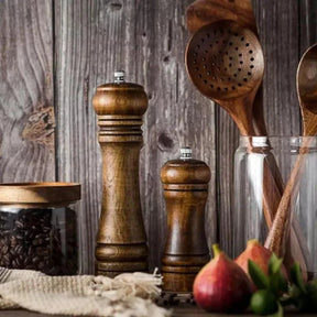 Moedor de Pimenta e Temperos Manual de Madeira