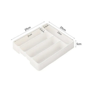 Organizador de Talheres Branco com Divisórias