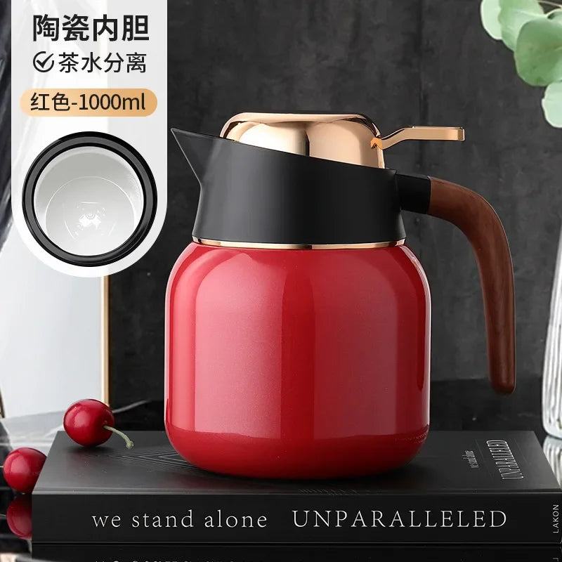 Garrafa Térmica Café Chá Inox 1.6L com Isolamento a Vácuo