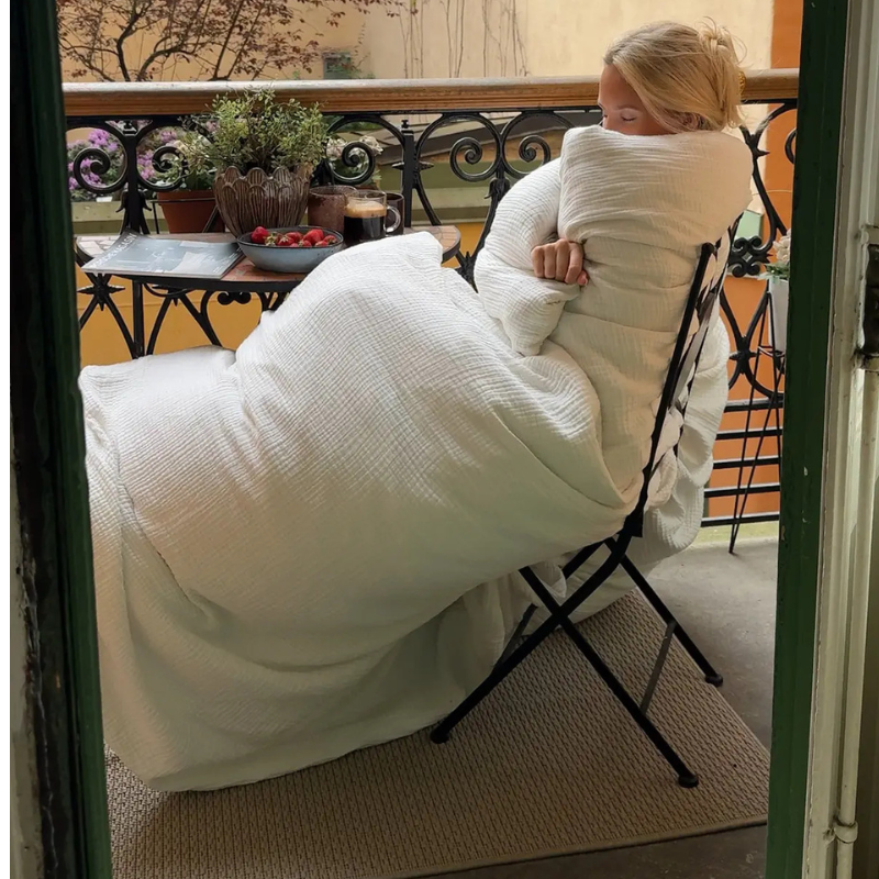 Edredom Cloud Dupla Face em Algodão Egípcio + BRINDE: Capa de Cama e 2 Almofadas