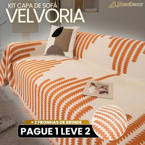 [Pague 1, Leve 2] Capa de Sofá Velvoria (Toque de Luxo no Seu Sofá!) + BRINDE: 2 Almofadas