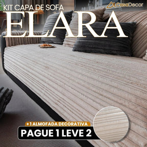 [Pague 1, Leve 2] Capa de Sofá Elara (A Delicadeza que Encanta Sua Sala!) + BRINDE: Almofada Decorativa