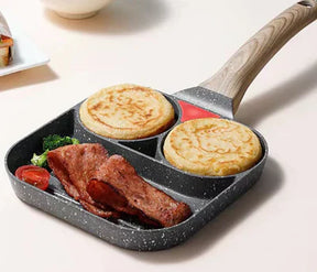 Frigideira Antiaderente 3 em 1 Frigideira de Ovo